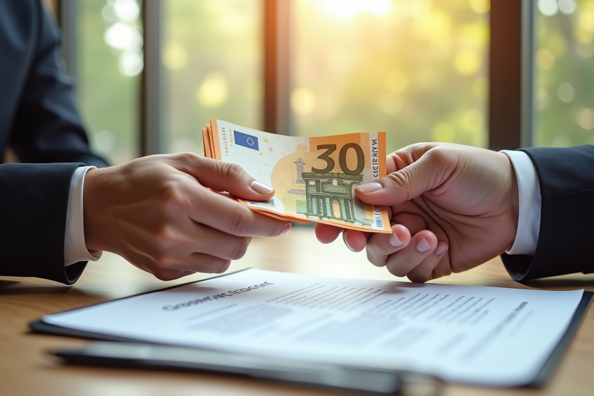 Echange de billets euros sur un contrat de prêt signé