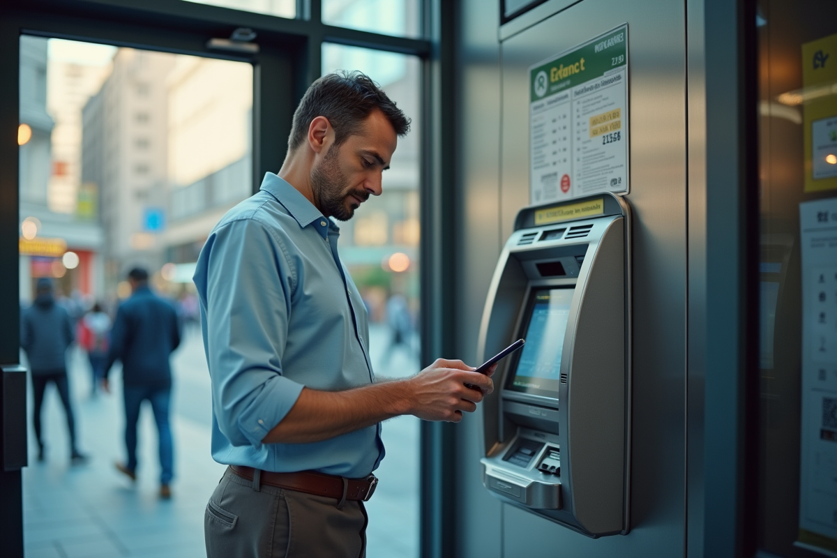 Homme déposant de l