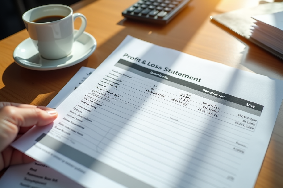 Main tenant un rapport financier avec un ratio d
