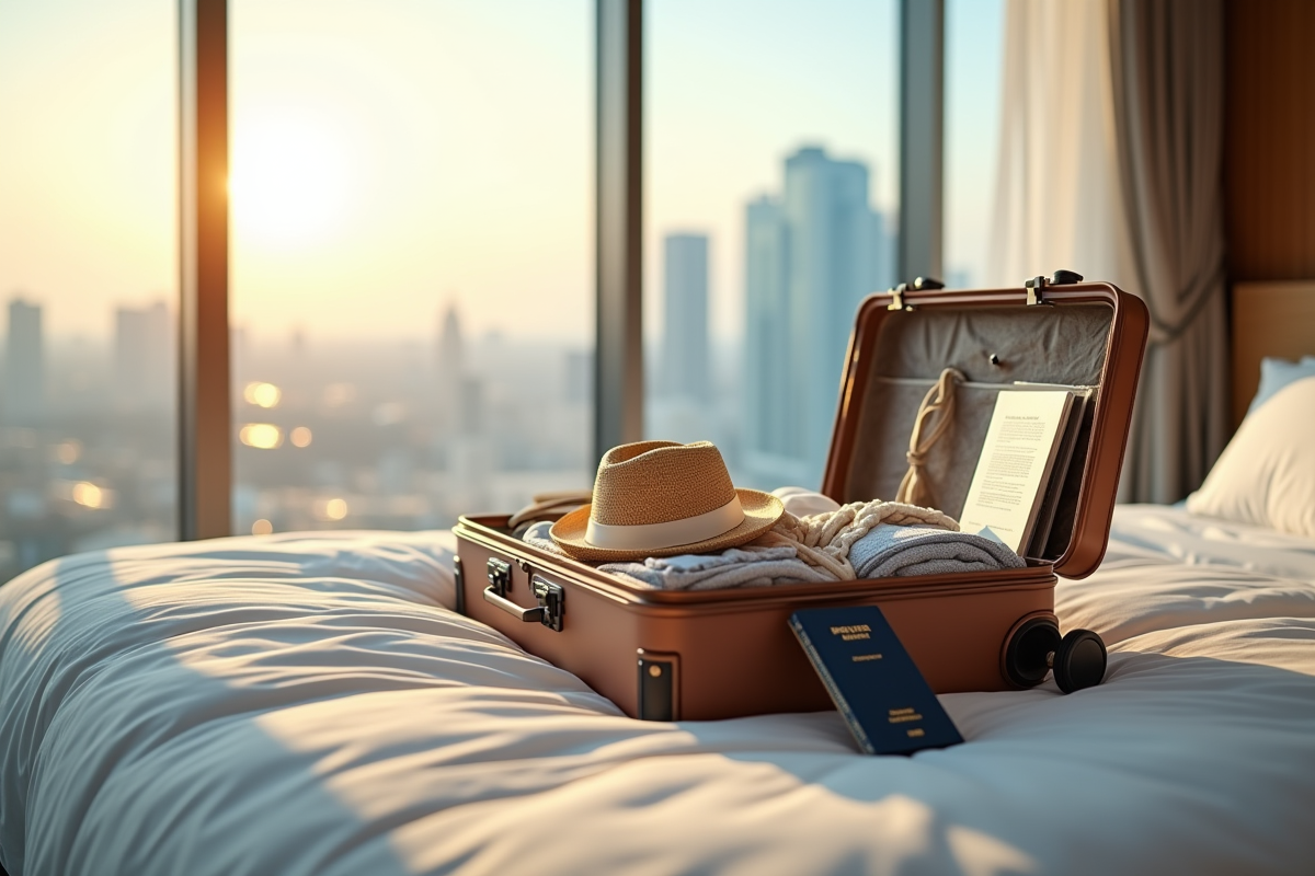Valise ouverte avec vêtements d